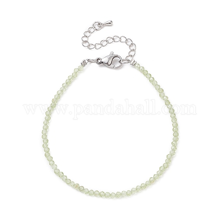 Runde Perlenarmbänder aus natürlichem Olivenquarz BJEW-JB09390-04-1