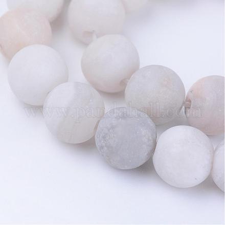 Chapelets de perles d'agate naturelle G-Q462-12mm-09-1