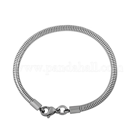 316 Stainless Steel Snake Chain Bracelets BJEW-M187-01-F-1