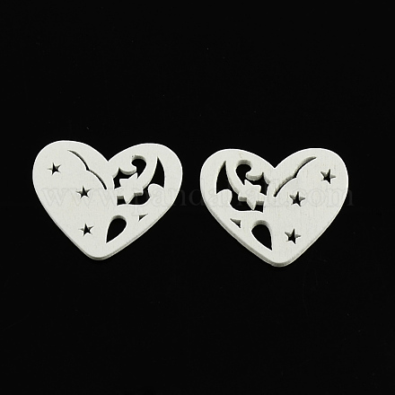 Dyed Heart Wood Cabochons WOOD-R240-19-1