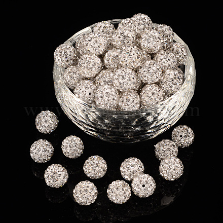 Perles de boule pavé disco  RB-H258-10MM-001-1