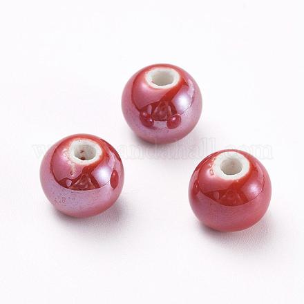Perles en porcelaine manuelles PORC-D001-8mm-15-1