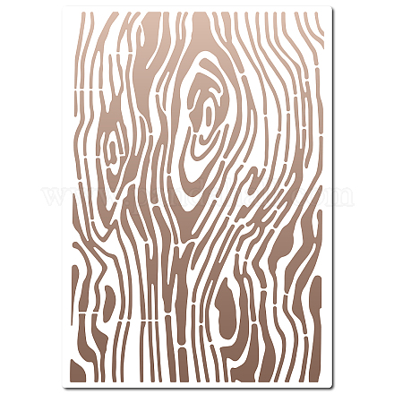 GORGECRAFT Wood Grain Stencils 30×21cm Woodgrain Cake Templates Reusable Sign Square Stencil Hollow Out Drawing Template for Painting on Wood Wall Scrapbooking Card Floor DIY Home Crafts DIY-WH0284-012-1
