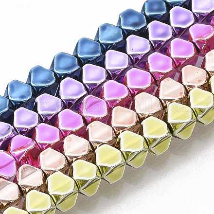 Electroplated Non-magnetic Synthetic Hematite Beads Strands G-S365-021-1
