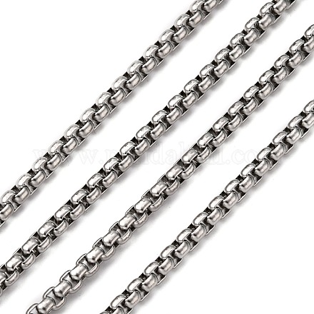 Bijoux pour hommes 304 boîte chaînes en acier inoxydable CHS-A003F-4.0mm-1