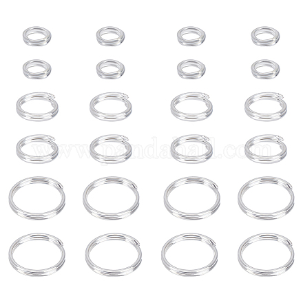 24 pieza 3 estilos 925 anillos partidos de plata esterlina STER-AR0001-13-1
