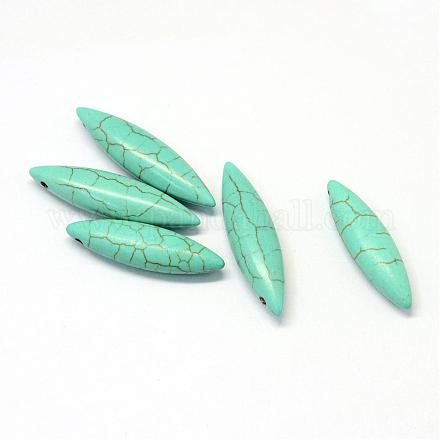 Pendentifs de pierre précieuse en turquoise synthétique TURQ-S283-01B-1
