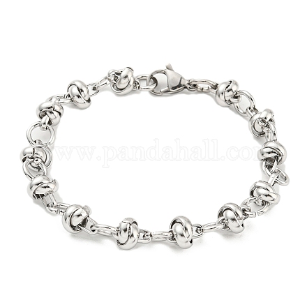 304 braccialetto a catena ad anelli in acciaio inossidabile BJEW-C042-10P-1