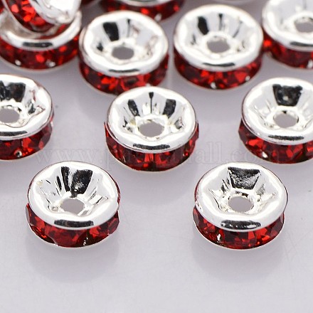 Abalorios de latón Diamante de imitación espaciador RB-A014-Z6mm-21S-1
