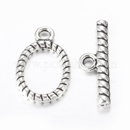 Tibetan Style Alloy Toggle Clasps X-LF10951Y-1
