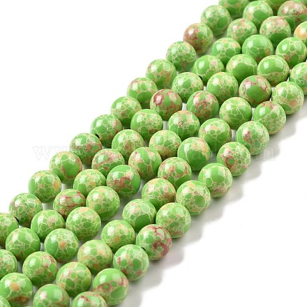 Synthetic Imperial Jasper Beads Strands G-E568-01B-01-1