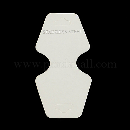 厚紙のネックレス＆ブレスレットディスプレイカード  ホワイト  100x48x0.5mm X-CDIS-R030-01-1