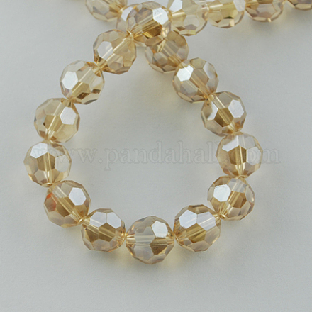 Chapelets de perles en verre électroplaqué EGLA-R015-6mm-24-1