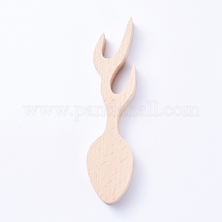 Cucchiaio vuoto in legno di faggio non finito DIY-D029-01B-02-1