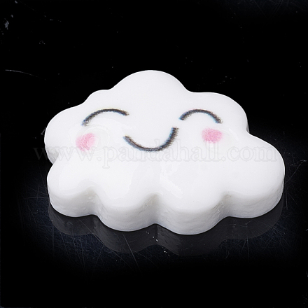 樹脂カボション  雲  ホワイト  20x14x5mm CRES-N008-02-1