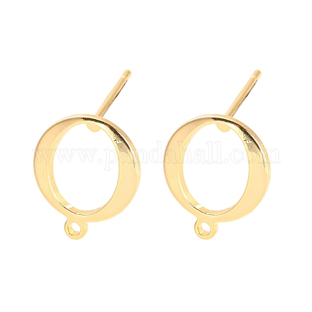 Rack Plating Brass Stud Earring Findings KK-M261-45G-1