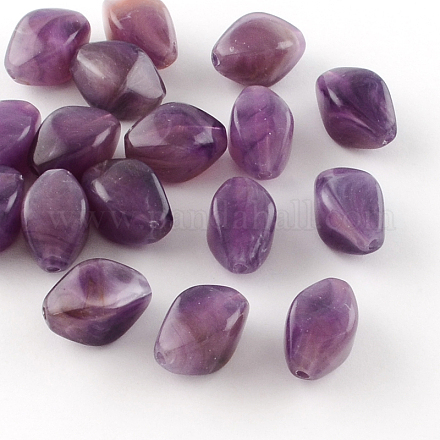 Bicone Imitation Gemstone Acrylic Beads OACR-R036-08-1
