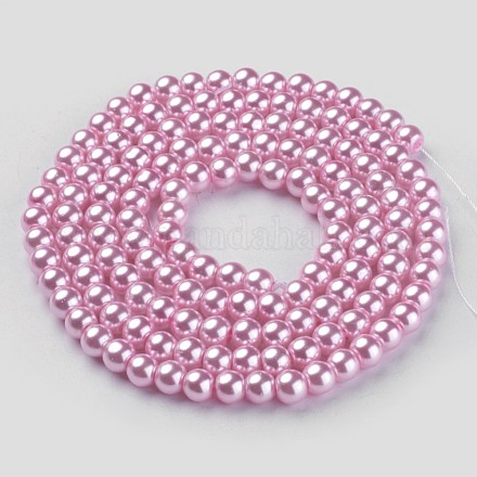 Glass Pearl Beads Strands HY6mm58-1