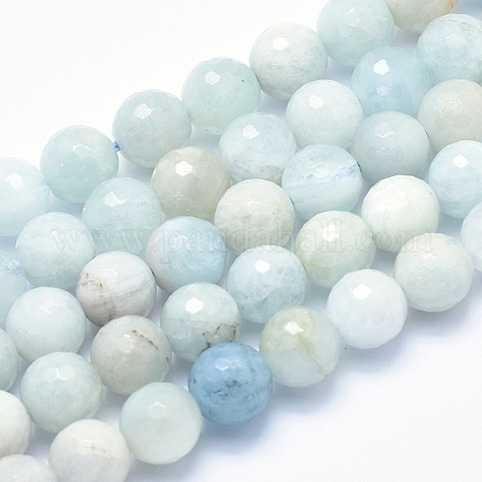 Chapelets de perles en aigue-marine naturelle G-K256-59C-1