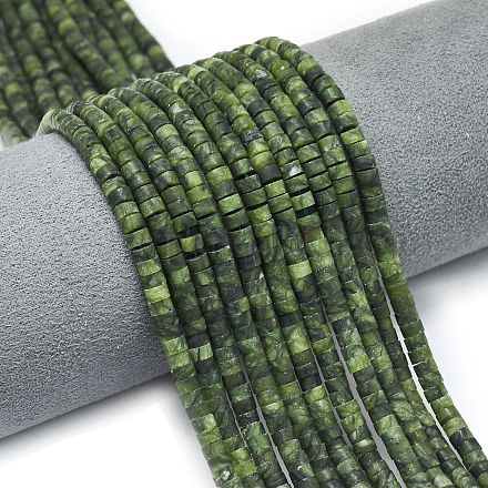 Natürliche chinesische Jadeperlenstränge aus dem Süden G-P575-B04-4x2mm-1