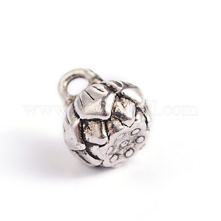 Tibetan Style Alloy Flower/Lotus Charms PALLOY-ZN60598-AS-RS-1