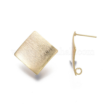 Brass Stud Earring Findings X-KK-N233-020-NF-1