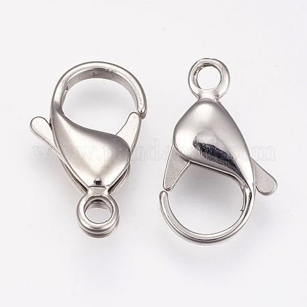 304 Stainless Steel Lobster Claw Clasps A-STAS-I082-14P-05-1
