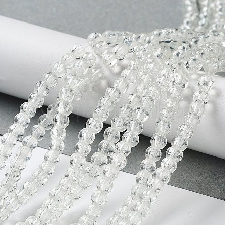 Chapelets de perles en verre craquelé X-CCG-Q001-4mm-01-1