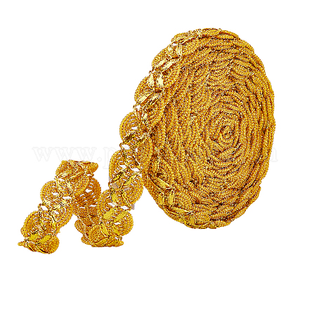 Hobbiesay 18.3 м золотая кружевная лента из полиэстера с волнистым узором OCOR-WH0080-05-1