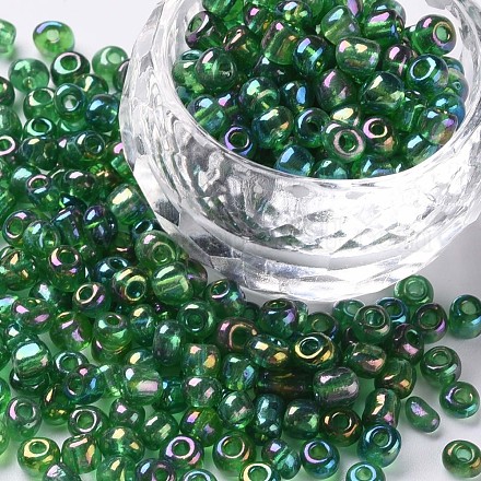 6/0 perles de rocaille rondes en verre SEED-US0003-4mm-167-1