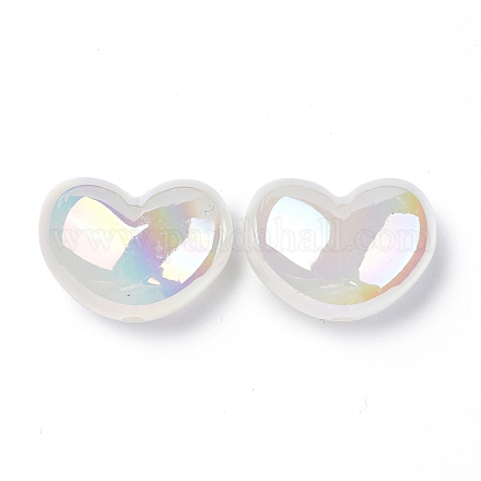 Placage uv perles acryliques irisées arc-en-ciel X-OACR-H015-02-1