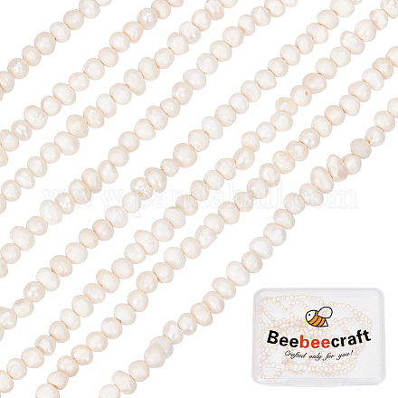 Beebeecraft 2 Strands Natural Cultured Freshwater Pearl Beads Strands PEAR-BBC0001-19-1