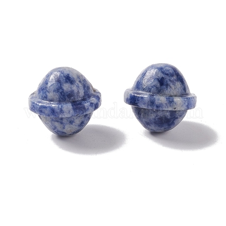 Perles de jaspe tache bleue naturelle G-E579-05K-1