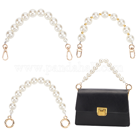 Cinghie del sacchetto del branello della perla d'imitazione di plastica di stile di wadorn 3pcs 3 DIY-WR0002-46-1