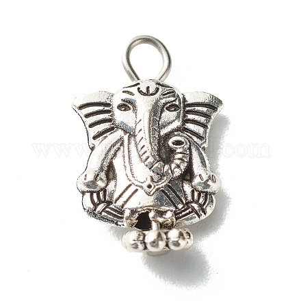 Elefant tibetischen Stil Legierung Perlen Charms PALLOY-JF00948-1
