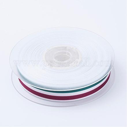 Rubans en polyester gros-grain pour emballages cadeaux SRIB-P010-25mm-03-1