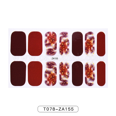 Adesivi per smalto per unghie con stampa floreale leopardata di frutta MRMJ-T078-ZA155-1