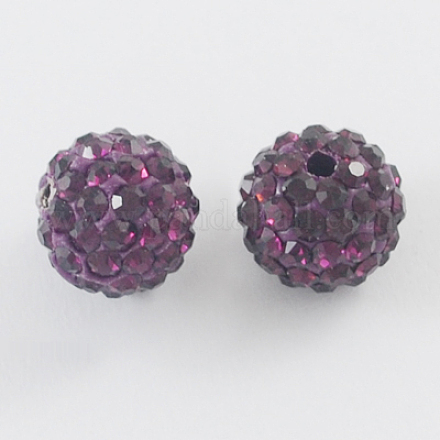 Perles de boule pavé disco  X-RB-A130-10mm-12-1
