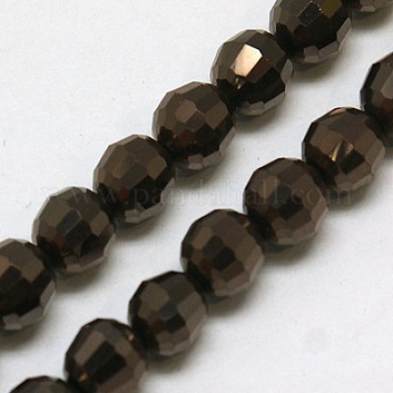 Chapelets de perles en verre électroplaqué X-EGLA-E009-6mm-F07-1
