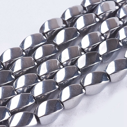 Chapelets de perles en hématite synthétique sans magnétiques X-G-Q874-8x5mm-5-1
