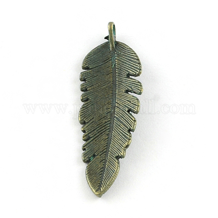 Leaf Zinc Alloy Pendants PALLOY-R065-187-LF-1