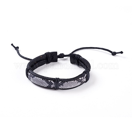 Adjustable Leather Cord Bracelets BJEW-P252-B02-1