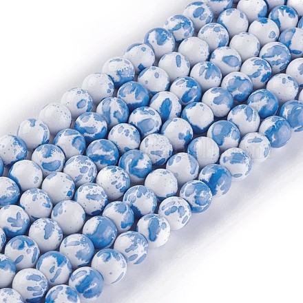 Chapelets de perles en verre peint GLAA-F096-D-61-1