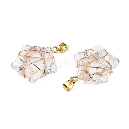 Подвески lampwork GLAA-T023-06F-1