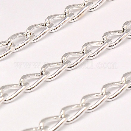Electroplate Brass Teardrop Twisted Chains Curb Chains CHC-L003A-01S-1