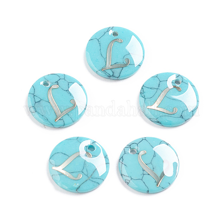 Synthetic Turquoise Charms G-L561-001L-1