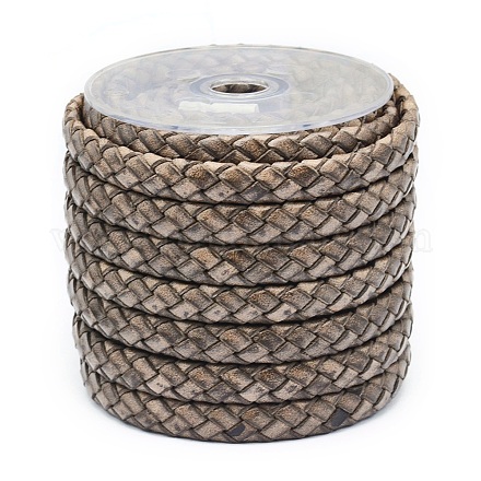 Braided Cowhide Leather Cord WL-F008-C04-12mm-1
