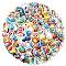 50Pcs Cartoon Birds Paper Sticker, Self-adhesion, for Suitcase, Skateboard, Refrigerator, Helmet, Mobile Phone Shell, Mixed Color, 56~60x31~54x0.2mm, 50pcs/set