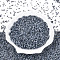 12/0 Ceylon Round Glass Seed Beads, Dark Gray, Size: about 2mm in diameter, hole:1mm, about 3303pcs/50g