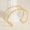 304 Stainless Steel Cuff Bangles for Women, Real 18K Gold Plated, Inner Diameter: 2-1/2 inch(6.3cm)